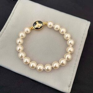 Vivienne Westwood Pearl Bracelet with Gold Accents